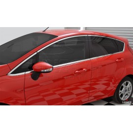 S-Dizayn Ford Fiesta Krom Cam Üst Çıtası 8 Parça 2009-2017