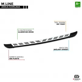 S-Dizayn Opel Combo E M-Line Gri Arka Koruma 2018 Üzeri