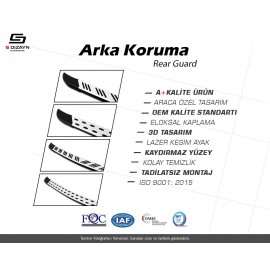 S-Dizayn Dacia Dokker TrimLine Gri Arka Koruma 2012 Üzeri
