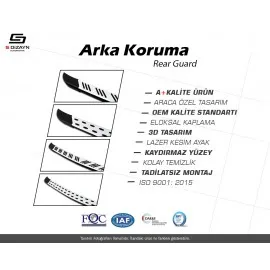 S-Dizayn Opel Combo E M-Line Gri Arka Koruma 2018 Üzeri