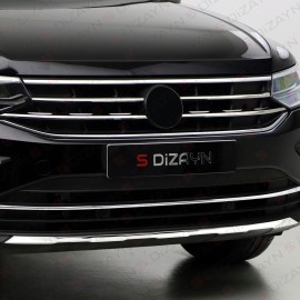 S-Dizayn VW Tiguan Krom Ön Tampon Çıtası 2020-2024 (Mat Krom)