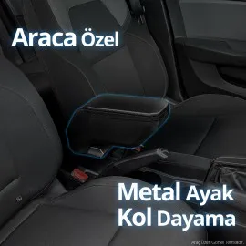 S-Dizayn Dacia Logan Kol Dayama Kolçak Çelik Ayaklı ABS Siyah 2004-2012 A+Kalite