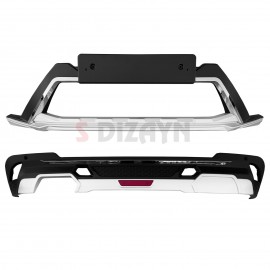 S-Dizayn Tiguan 2 Ön ve Arka Tampon Koruma Difüzör Seti 2016-2024 A+ Kalite