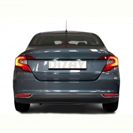 S-Dizayn Fiat Egea SD Krom Arka Tampon Difüzör Çıtası 3 Prç. 2015 Üzeri