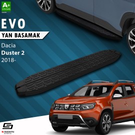 S-Dizayn Dacia Duster 2 Evo Siyah Yan Basamak 183 Cm 2018-2023 A+ Kalite