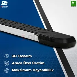 S-Dizayn Peugeot Expert 3 Kısa Şase NewLine Aluminyum Yan Basamak 213 Cm 2016 Üzeri