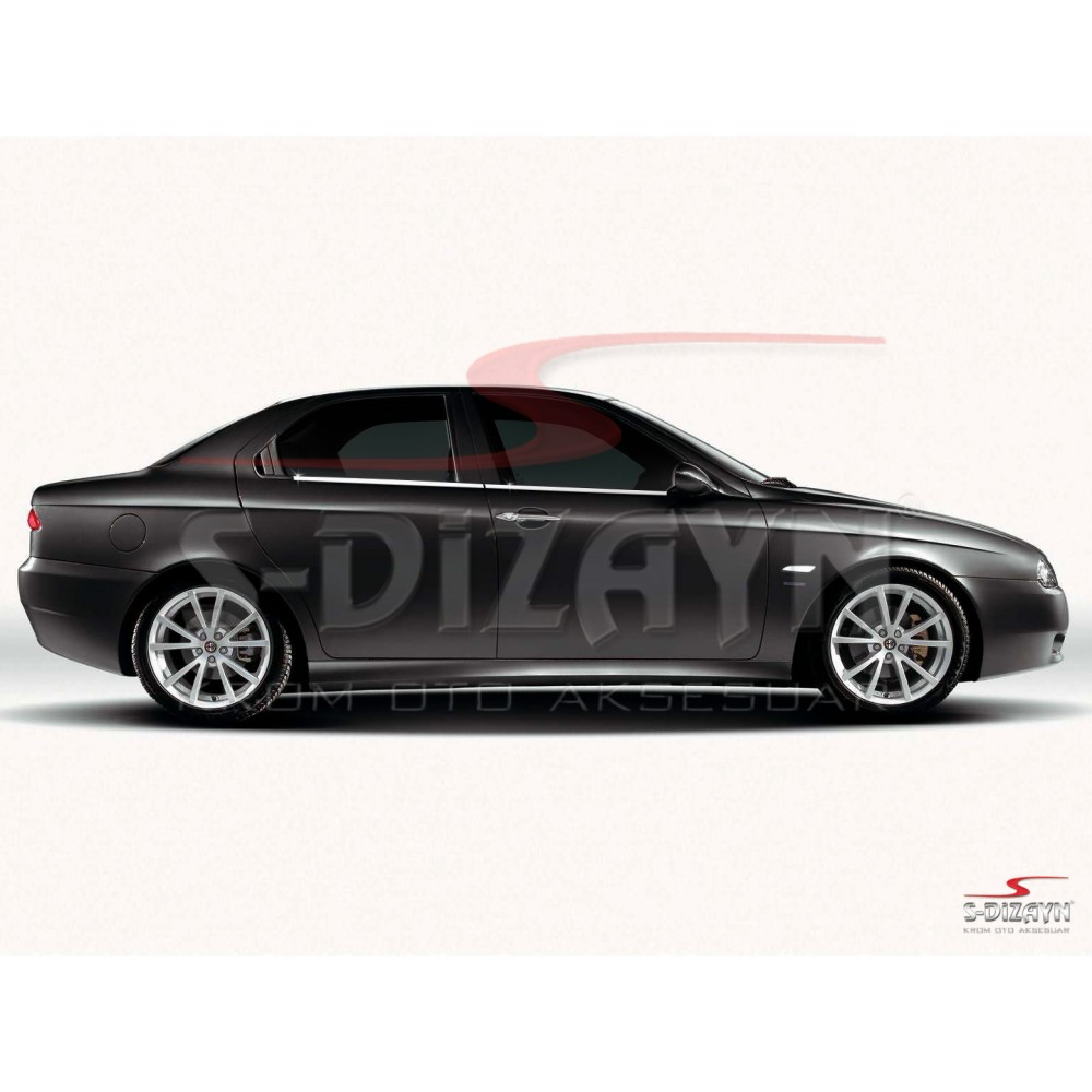 S-Dizayn Alfa Romeo 156 Krom Cam Çıtası 4 Prç 1997-2007