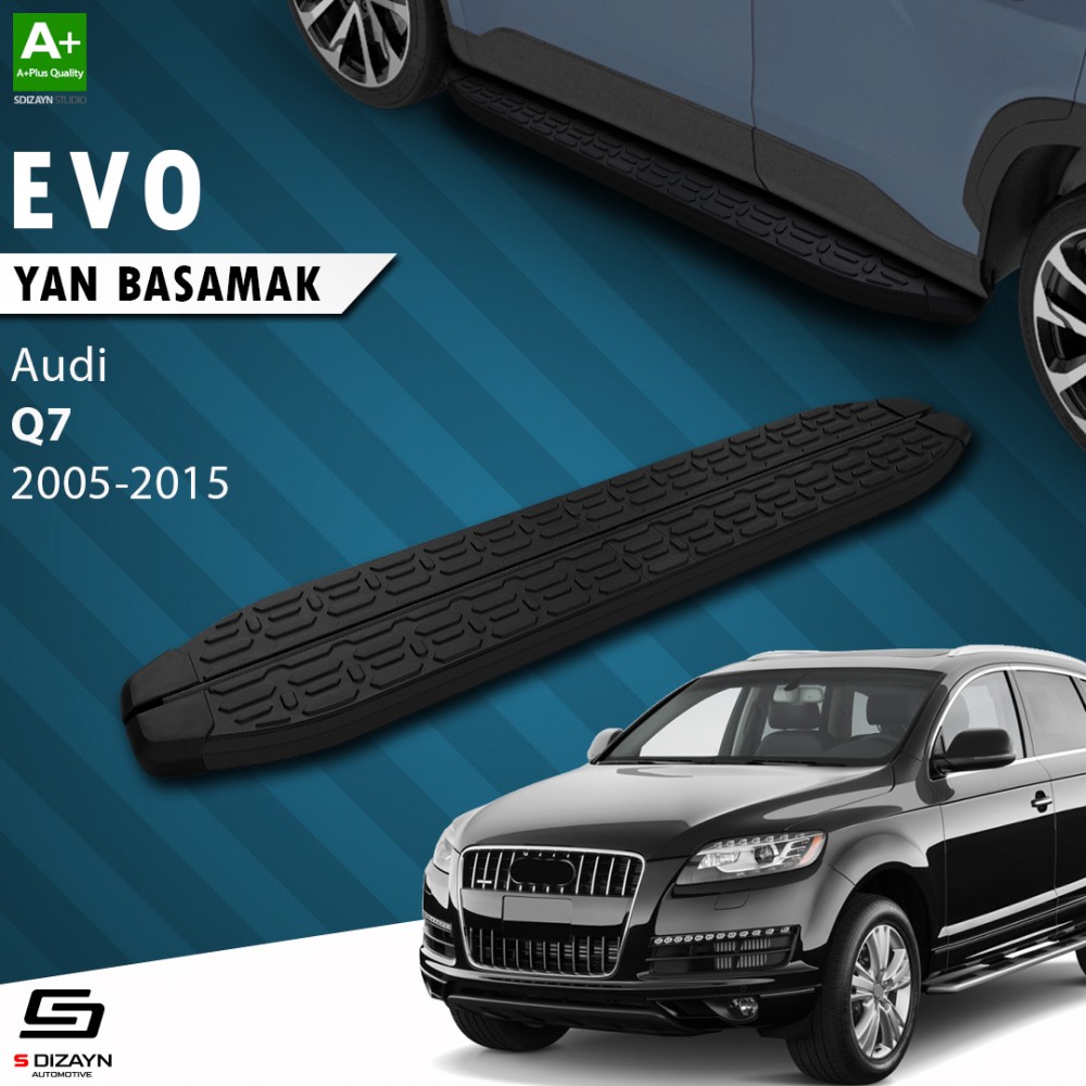 S-Dizayn Audi Q7 Evo Black Side Step 213 Cm 2005-2015