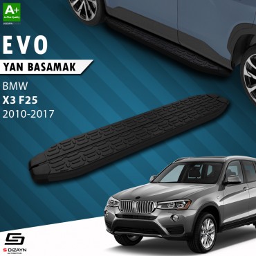 S-Dizayn Bmw X3 F25 Evo Black Side Step 193 Cm 2010-2017