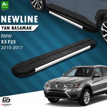 S-Dizayn Bmw X3 F25 NewLine Chrome Side Step 193 Cm 2010-2017