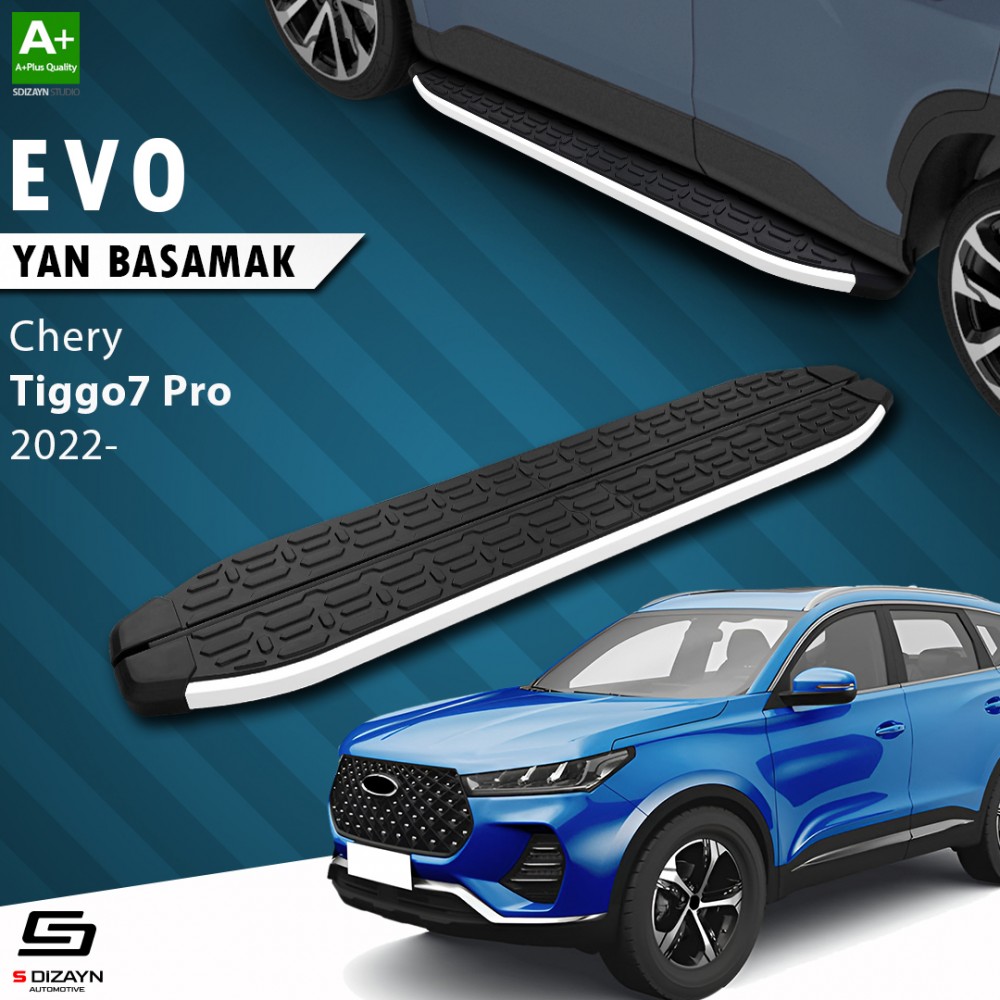 S-Dizayn Chery Tiggo7 Pro Evo Aluminyum Yan Basamak 183 Cm 2022 Üzeri