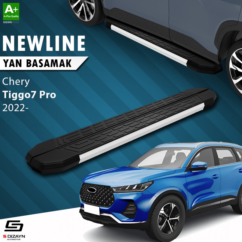 S-Dizayn Chery Tiggo7 Pro NewLine Aluminyum Yan Basamak 183 Cm 2022 Üzeri