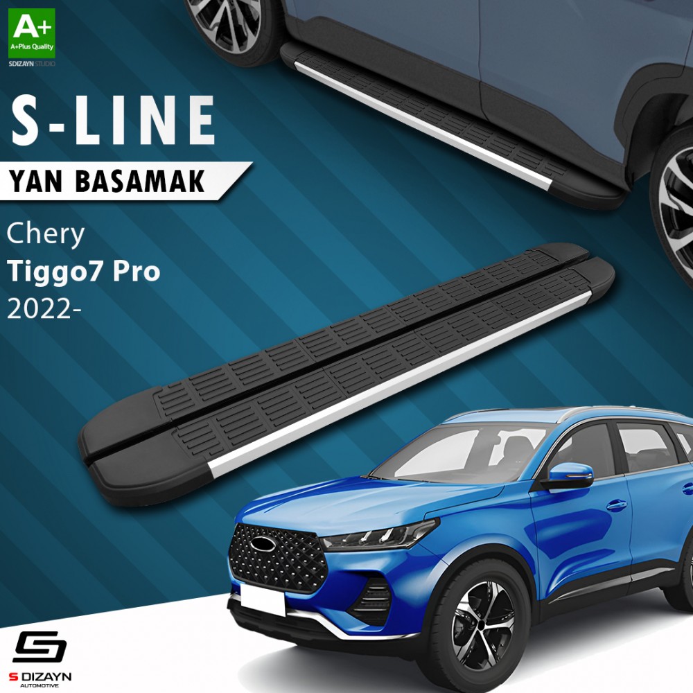 S-Dizayn Chery Tiggo7 Pro S-Line Aluminyum Yan Basamak 183 Cm 2022 Üzeri