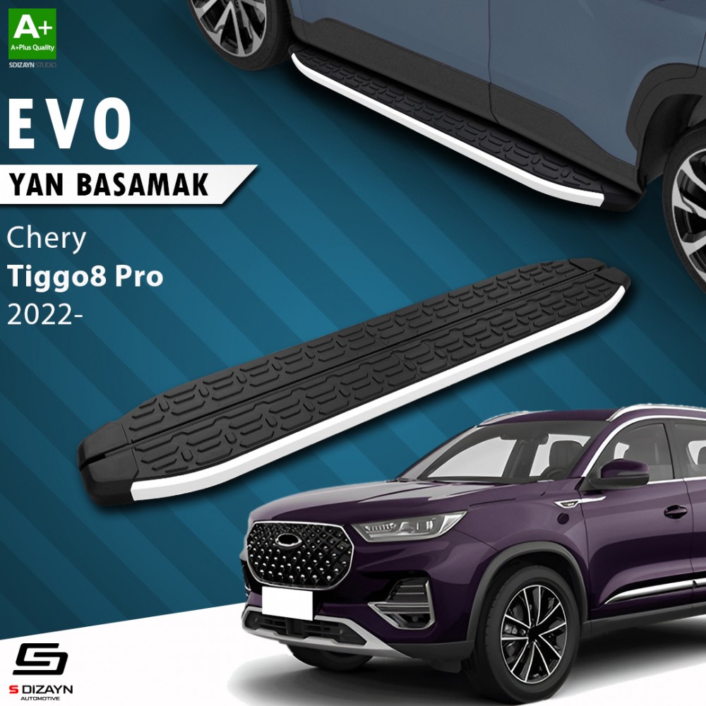 S-Dizayn Chery Tiggo8 Pro Evo Aluminyum Yan Basamak 183 Cm 2022 Üzeri