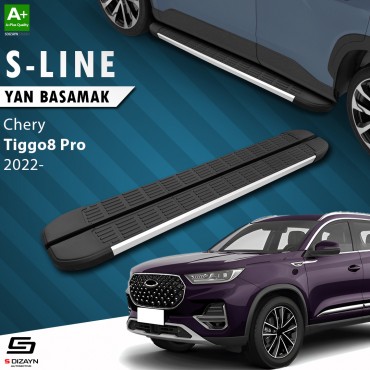 S-Dizayn Chery Tiggo8 Pro S-Line Aluminum Side Step 183 Cm Over 2022
