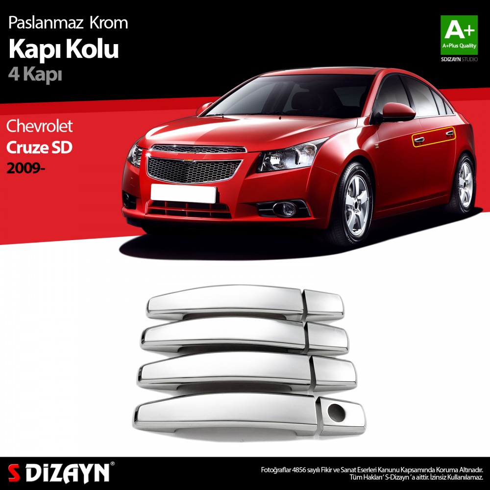 S-Dizayn Chevrolet Cruze SD Krom Kapı Kolu 4 Kapı 2009-2019