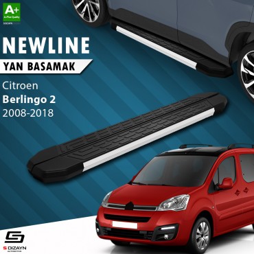 S-Dizayn Citroen Berlingo 2 NewLine Aluminyum Yan Basamak 193 Cm 2008-2018
