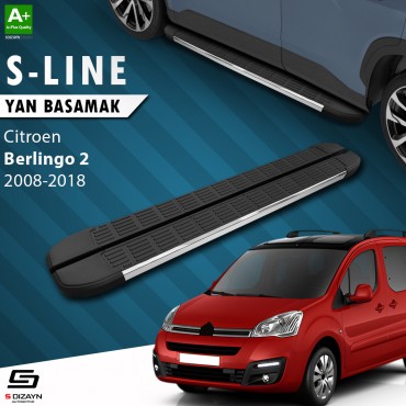 S-Dizayn Citroen Berlingo 2 S-Line Krom Yan Basamak 193 Cm 2008-2018