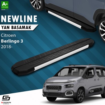 S-Dizayn Citroen Berlingo 3 NewLine Aluminyum Yan Basamak 203 Cm 2018 Üzeri