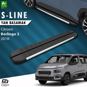 S-Dizayn Citroen Berlingo 3 S-Line Aluminyum Yan Basamak 203 Cm 2018 Üzeri