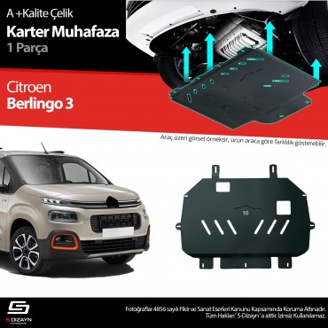 S-Dizayn Citroen Berlingo Çelik Karter Muhafaza 2018 Üzeri A+ Kalite