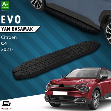 S-Dizayn Citroen C4 3 Evo Siyah Yan Basamak 183 Cm 2021 Üzeri