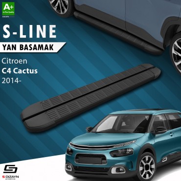 S-Dizayn Citroen C4 Cactus S-Line Siyah Yan Basamak 183 Cm 2014 Üzeri