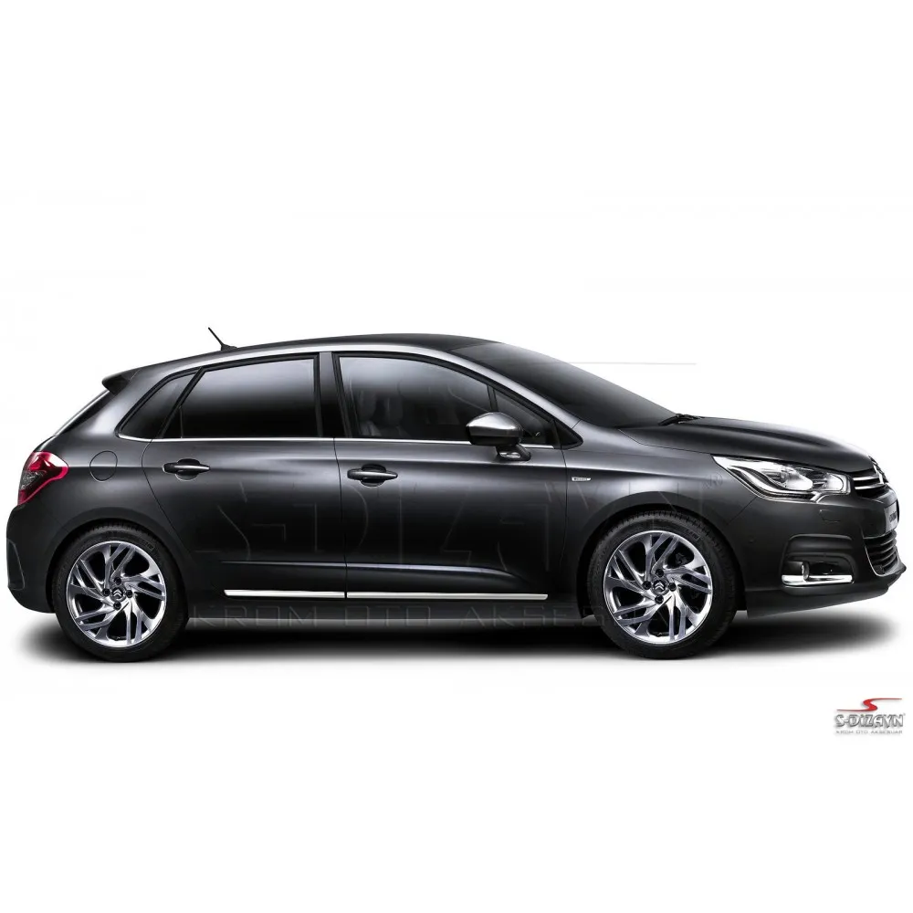 S-Dizayn Citroen C4 HB Kapı Koruma Çıtası Krom 2010-2020