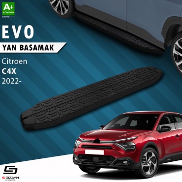 S-Dizayn Citroen C4 X Evo Siyah Yan Basamak 183 Cm 2022 Üzeri
