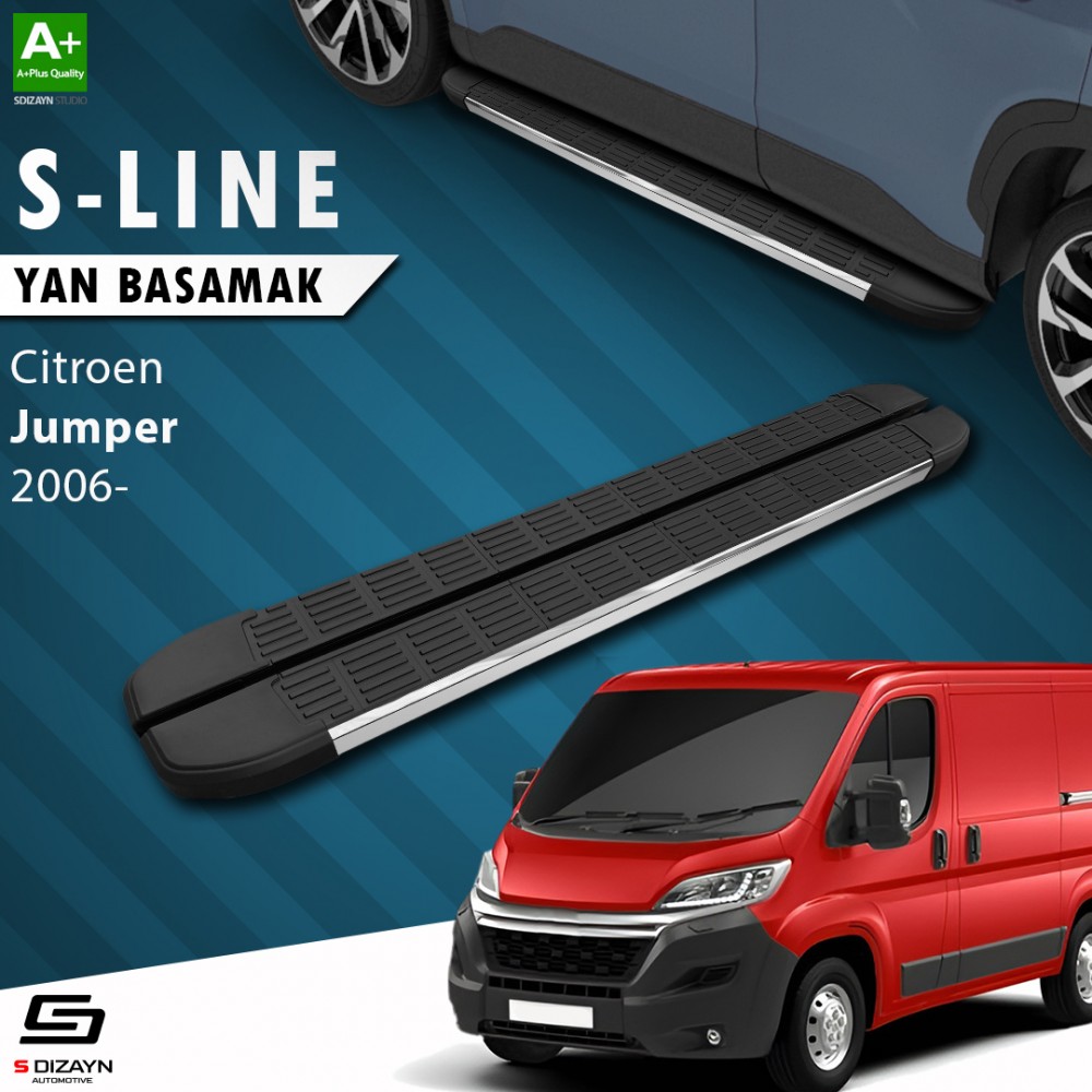 S-Dizayn Citroen Jumper 3 Medium Chassis S-Line Chrome Side Step 253 Cm 2006 Onwards