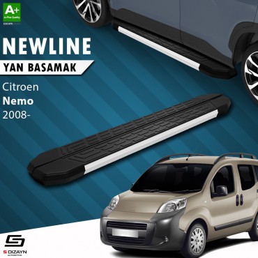 S-Dizayn Citroen Nemo NewLine Aluminyum Yan Basamak 173 Cm 2008 Üzeri