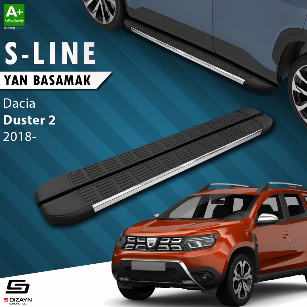 S-Dizayn Dacia Duster 2 S-Line Krom Yan Basamak 173 Cm 2018 Üzeri