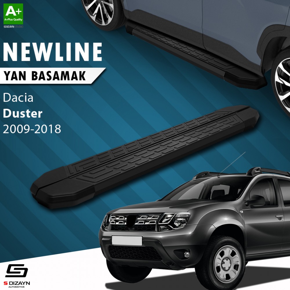 S-Dizayn Dacia Duster NewLine Siyah Yan Basamak 173 Cm 2009-2018