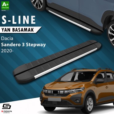 S-Dizayn Dacia Sandero 3 Stepway S-Line Aluminyum Yan Basamak 183 Cm 2020 Üzeri