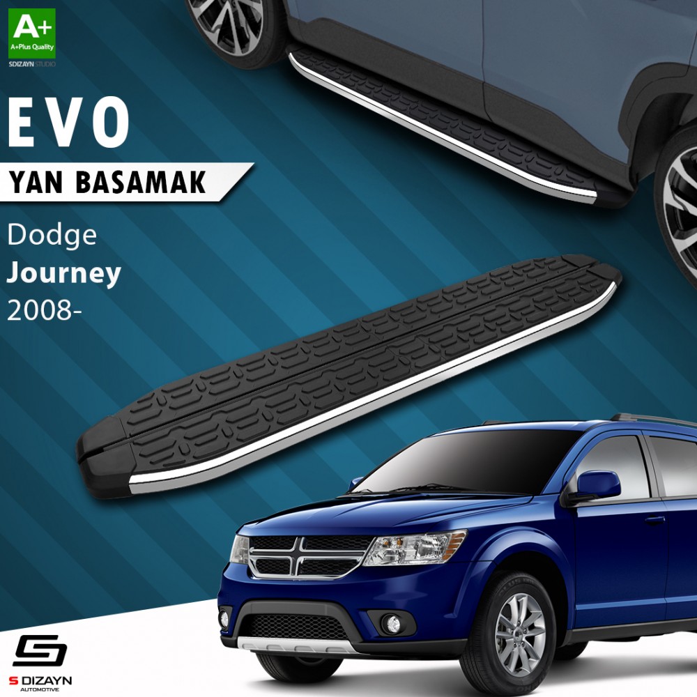 S-Dizayn Dodge Journey Evo Chrome Side Step 183 Cm 2008 Onwards