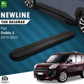S-Dizayn Fiat Doblo 2 Uzun Şase NewLine Siyah Yan Basamak 229 Cm 2010-2023