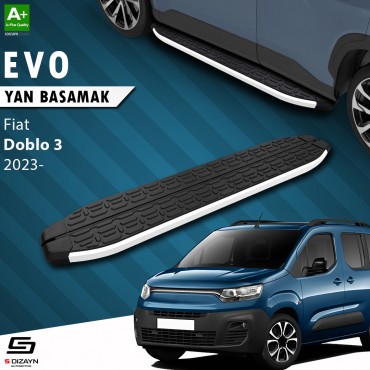 S-Dizayn Fiat Doblo 3 Uzun Şase Evo Aluminyum Yan Basamak 213 Cm 2023 Üzeri