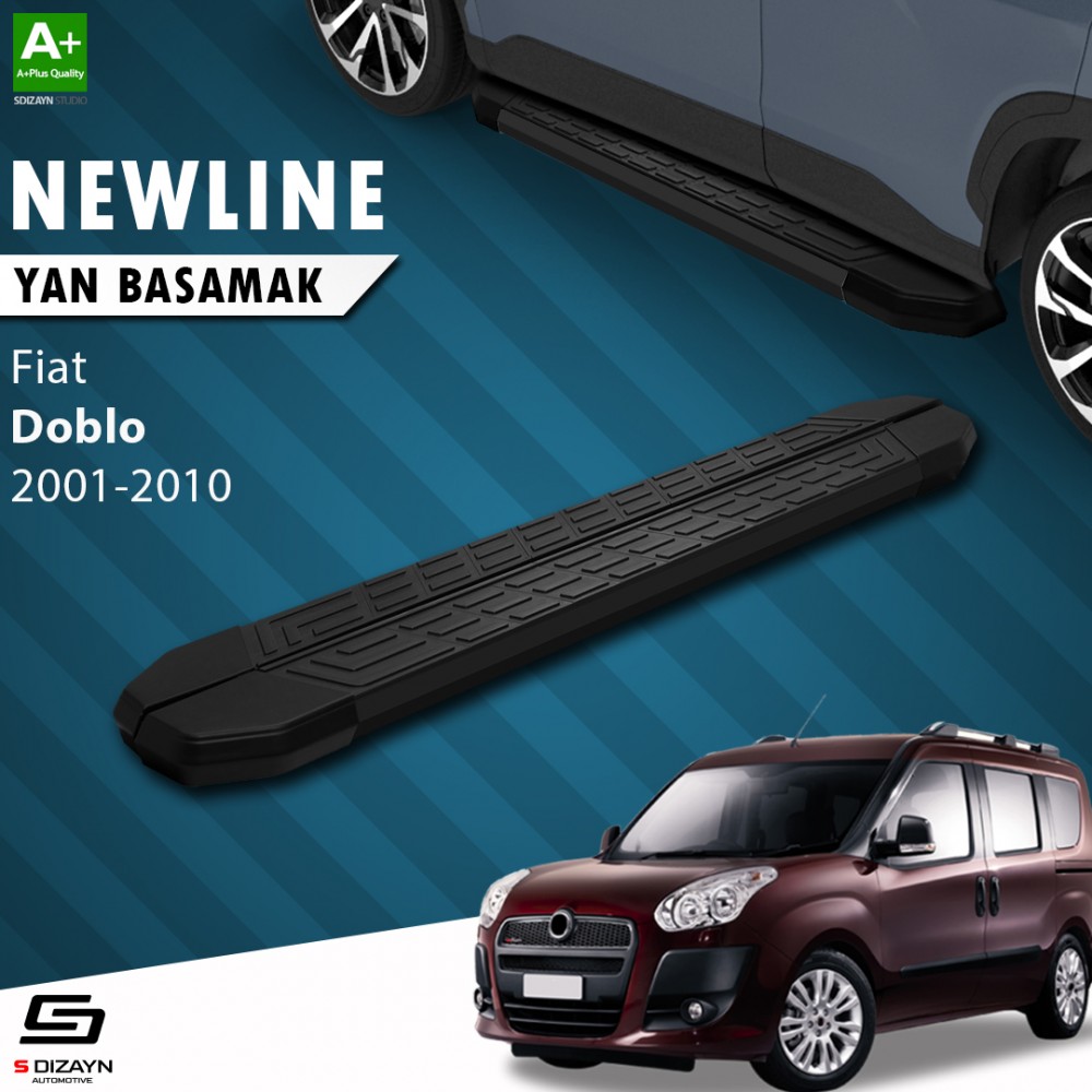 S-Dizayn Fiat Doblo NewLine Siyah Yan Basamak 183 Cm 2001-2010