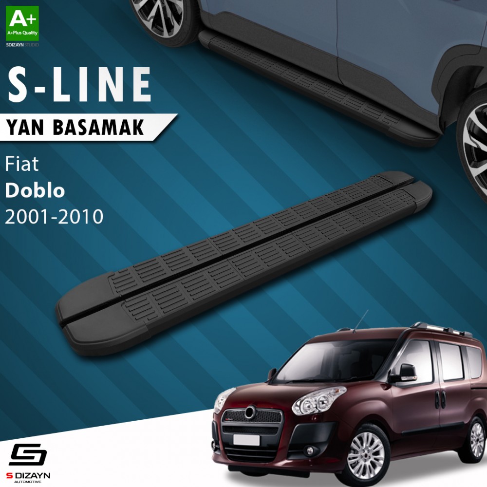 S-Dizayn Fiat Doblo S-Line Siyah Yan Basamak 183 Cm 2001-2010