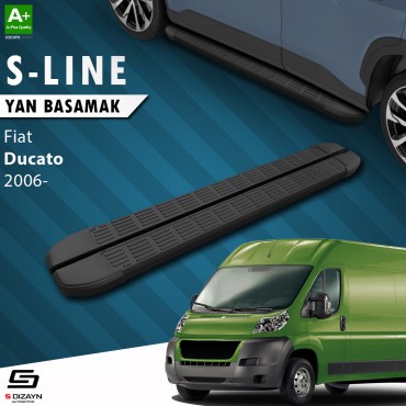 S-Dizayn Fiat Ducato 3 Kısa Şase S-Line Siyah Yan Basamak 203 Cm 2006 Üzeri