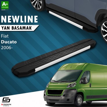 S-Dizayn Fiat Ducato 3 Uzun Şase NewLine Aluminyum Yan Basamak 313 Cm 2006 Üzeri