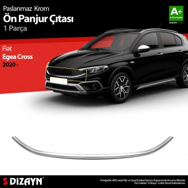 S-Dizayn Fiat Egea Cross Krom Ön Panjur Çıtası 2020 Üzeri