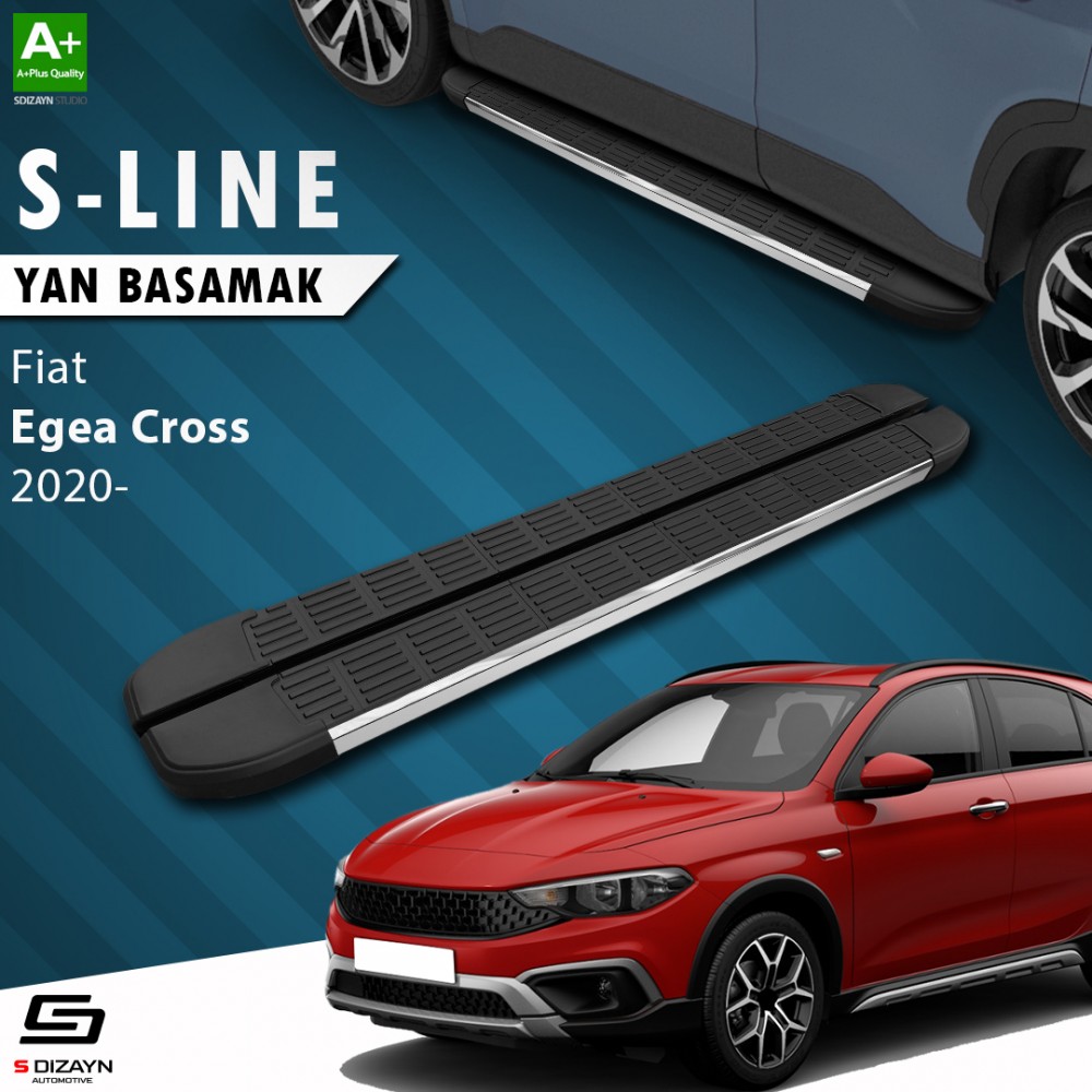 S-Dizayn Fiat Egea Cross S-Line Chrome Side Step 183 Cm Above 2020