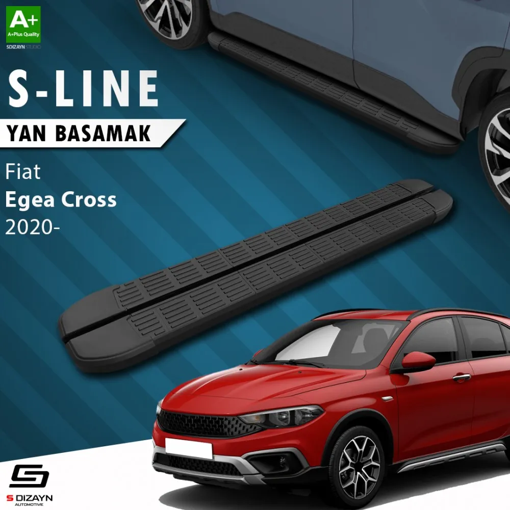 S-Dizayn Fiat Egea Cross S-Line Siyah Yan Basamak 183 Cm 2020 Üzeri