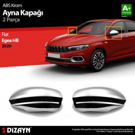 S-Dizayn Fiat Egea HB Abs Krom Ayna Kapağı 2 Prç. 2020 Üzeri