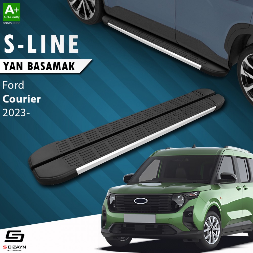 S-Dizayn Ford Courier 2 S-Line Aluminyum Yan Basamak 183 Cm 2023 Üzeri