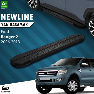 S-Dizayn Ford Ranger 2 NewLine Siyah Yan Basamak 193 Cm 2006-2013