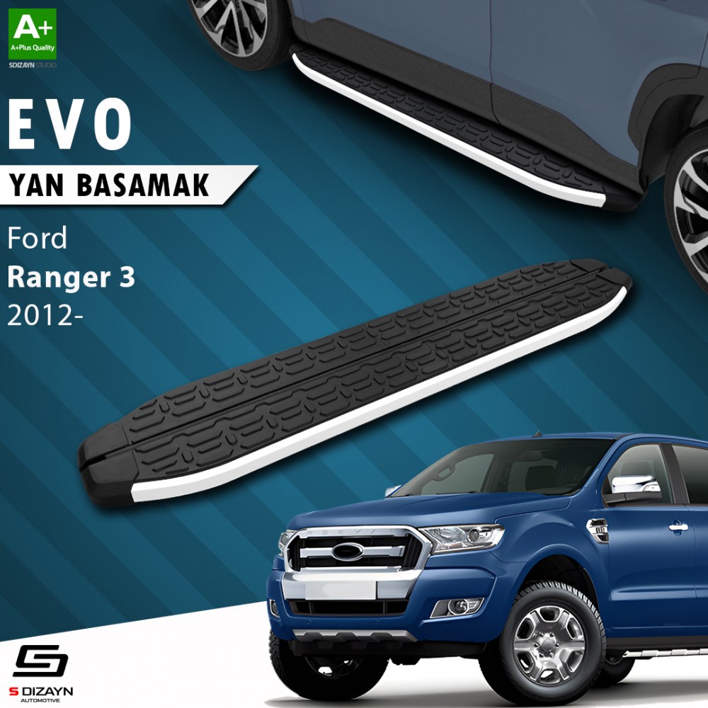 S-Dizayn Ford Ranger 3 Evo Aluminyum Yan Basamak 203 Cm 2012 Üzeri