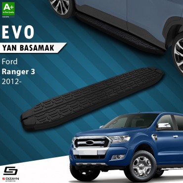 S-Dizayn Ford Ranger 3 Evo Black Side Step 203 Cm 2012 Onwards
