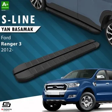 S-Dizayn Ford Ranger 3 S-Line Siyah Yan Basamak 203 Cm 2012 Üzeri
